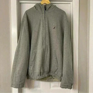 Nautica Reversible Jacket size XL Gray on one side Tan on the other side *read